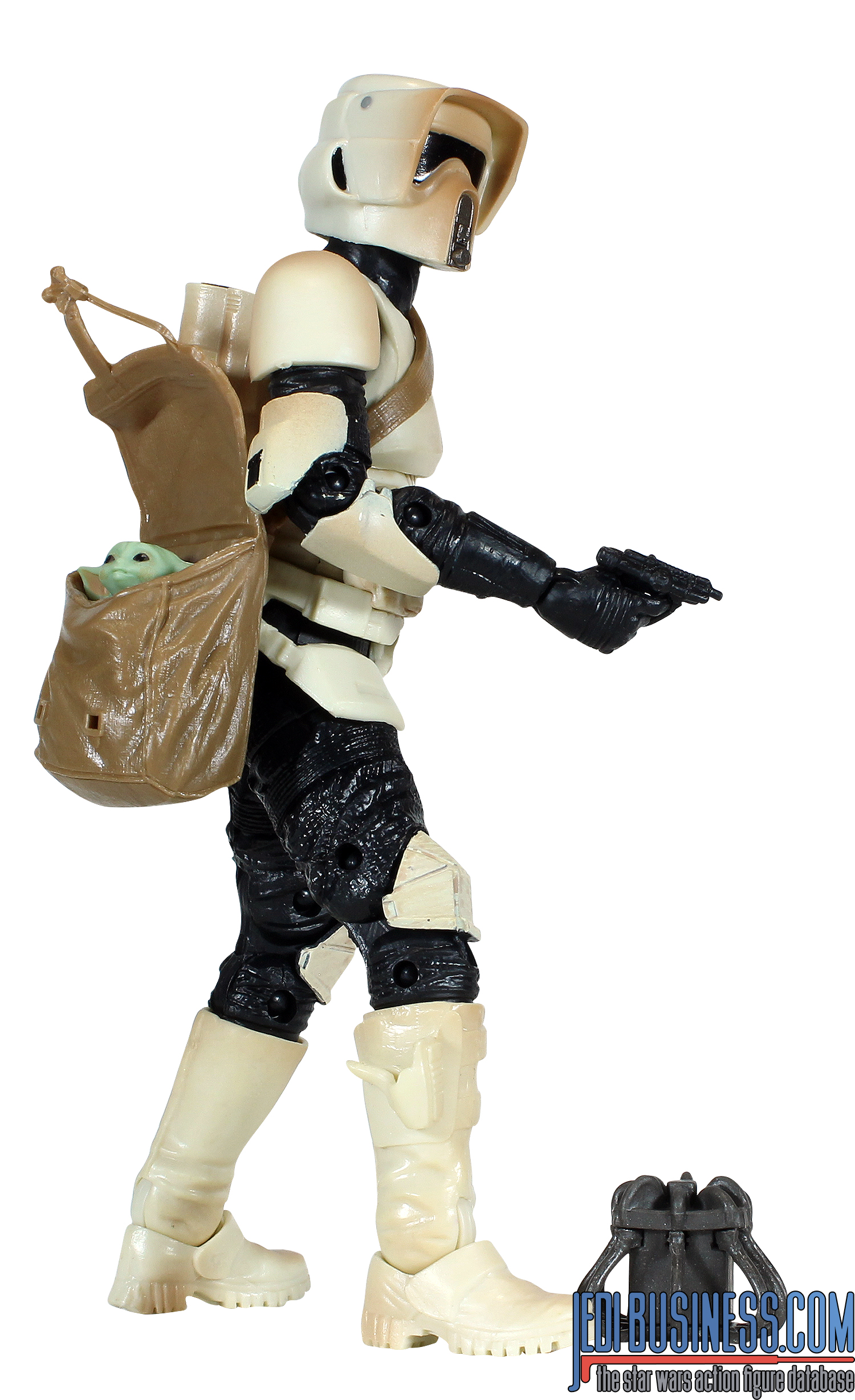 Biker Scout With Speeder Bike And Grogu