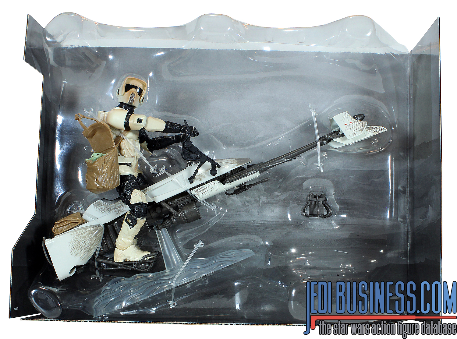 Grogu With Speeder Bike And Biker Scout