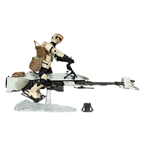 Biker Scout With Speeder Bike And Grogu