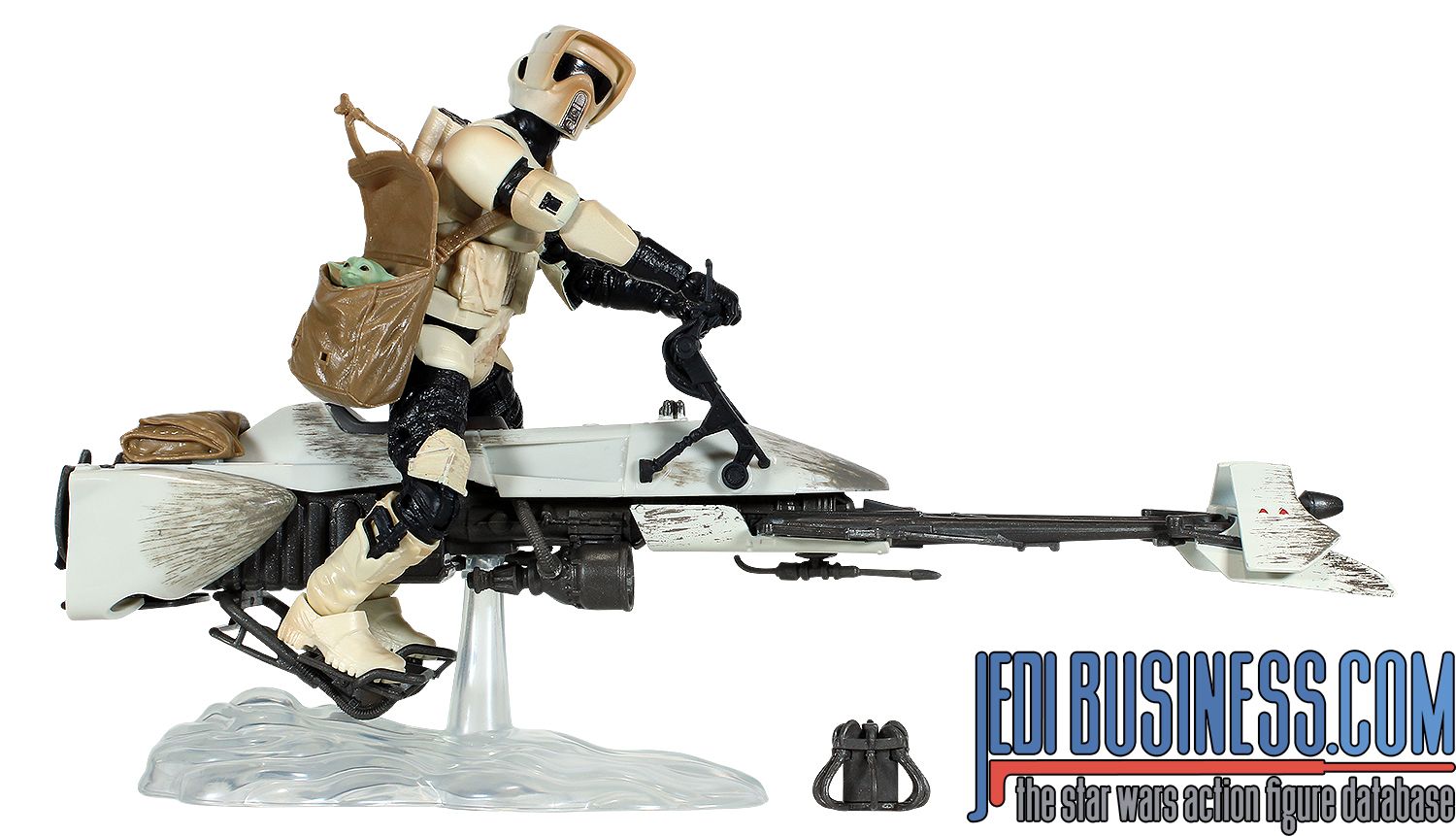 Biker Scout With Speeder Bike And Grogu