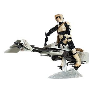 Biker Scout With Speeder Bike And Grogu