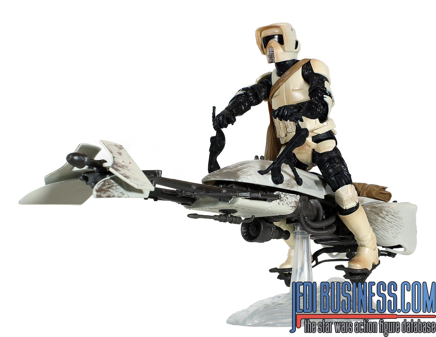 Biker Scout With Speeder Bike And Grogu