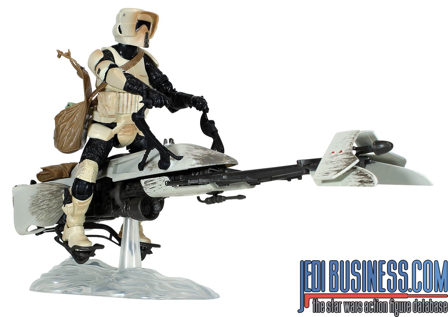 Biker Scout With Speeder Bike And Grogu