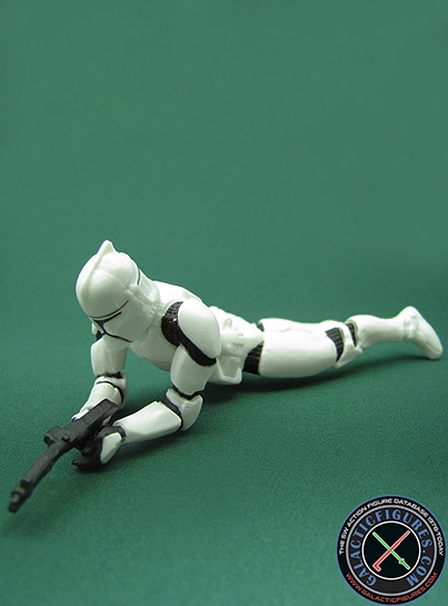 Clone Trooper 3 Pack #2 (with two white armored clones and clone lieutenant) Clone Wars 2D Micro-Series (Realistic Style)