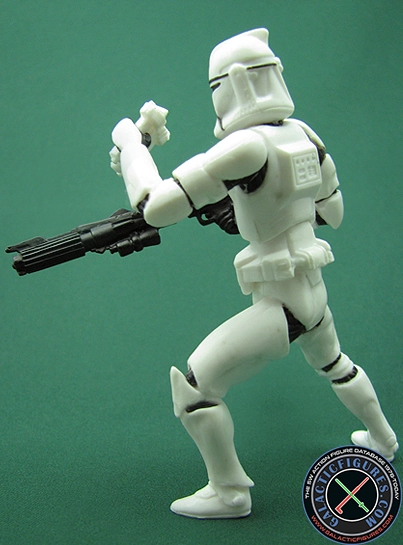 Clone Trooper 3 Pack #6 (with one white armored clone, clone sergeant and clone captain) Clone Wars 2D Micro-Series (Realistic Style)