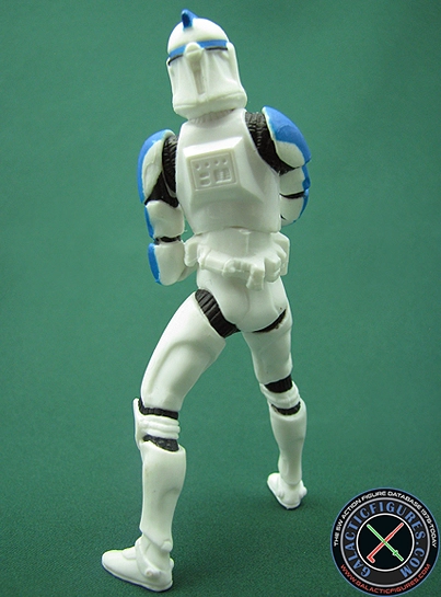 Clone Trooper Lieutenant 3 Pack #2 (with two white armored clones and clone lieutenant) Clone Wars 2D Micro-Series (Realistic Style)