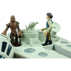 Han Solo With Chewbacca And Millennium Falcon