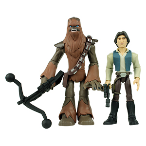 Han Solo With Chewbacca And Millennium Falcon