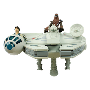 Han Solo With Chewbacca And Millennium Falcon