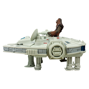 Han Solo With Chewbacca And Millennium Falcon