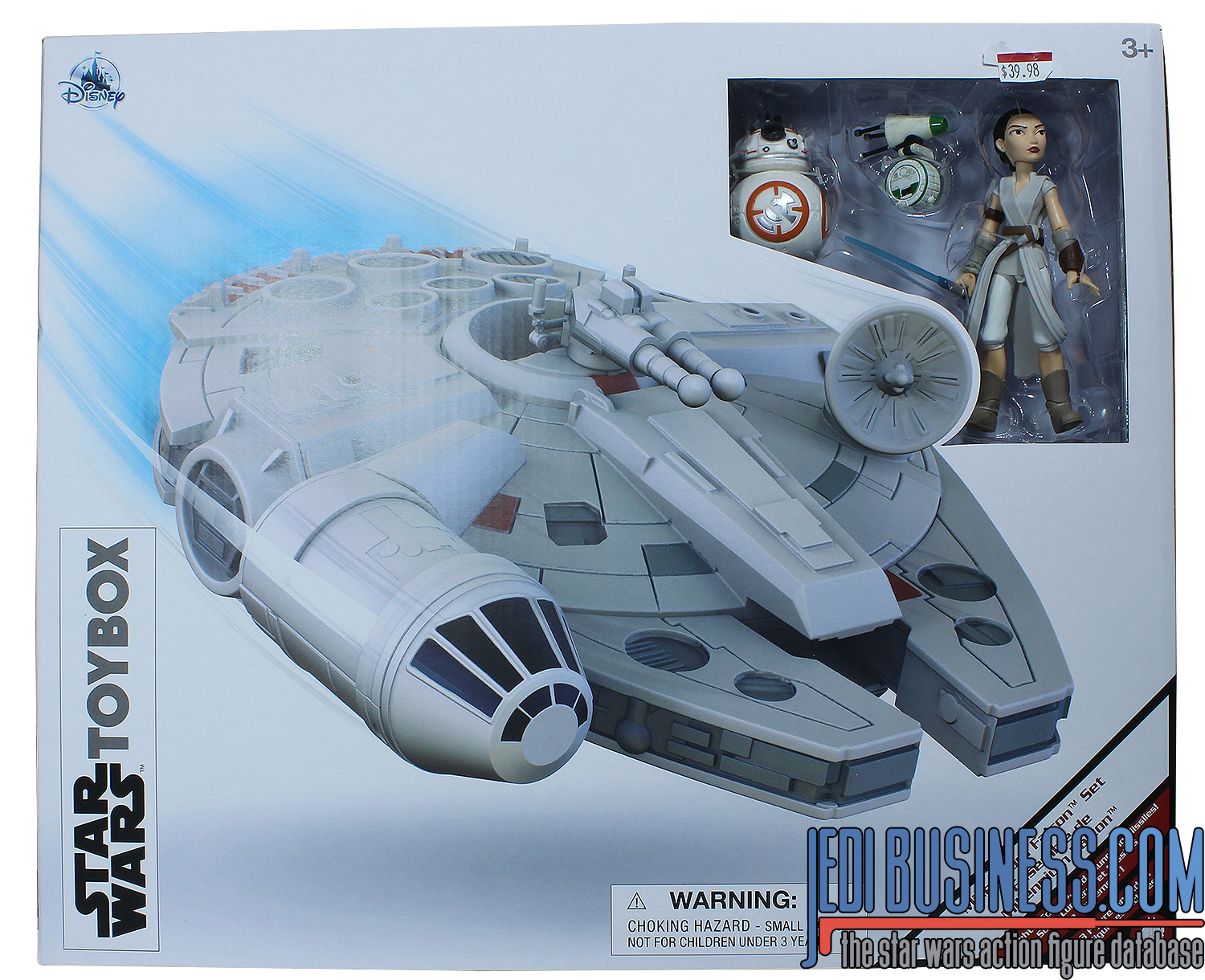 D-0 With Rey, BB-8 And Millennium Falcon