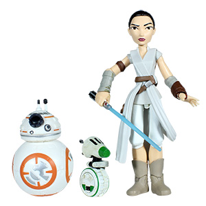 BB-8 With Rey, D-0 And Millennium Falcon