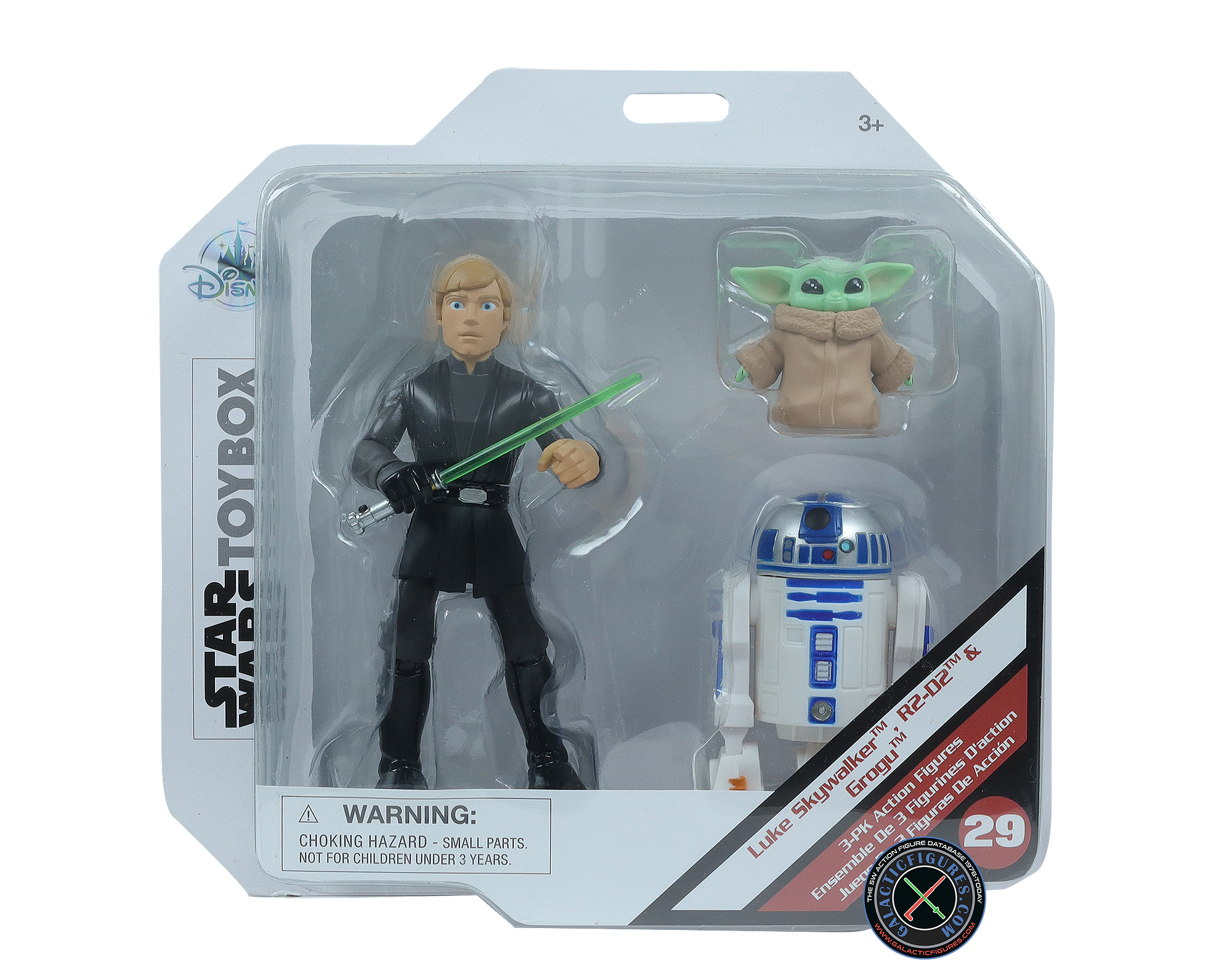 Grogu 3-Pack With Luke Skywalker And R2-D2