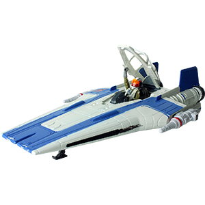 Tallie With A-Wing Fighter