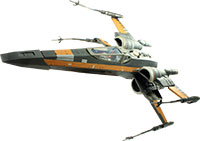 Poe Dameron With Poe's X-Wing Fighter