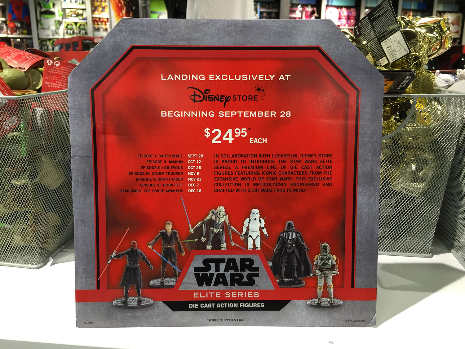 Disney Store Star Wars Force Friday 2015