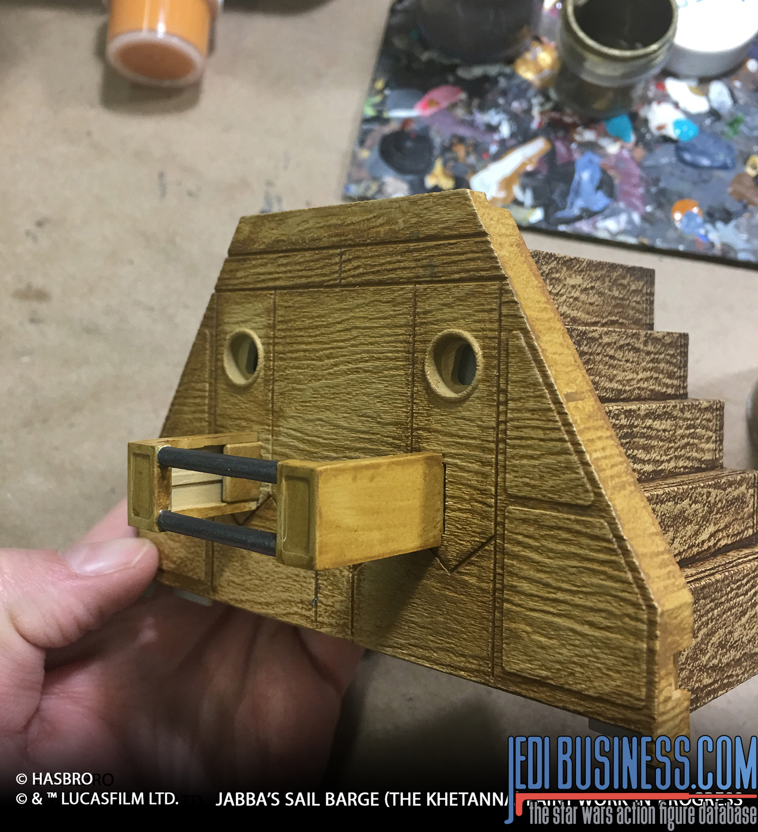 JABBA'S SAIL BARGE - PRESS IMAGES OF THE PAINTED BARGE