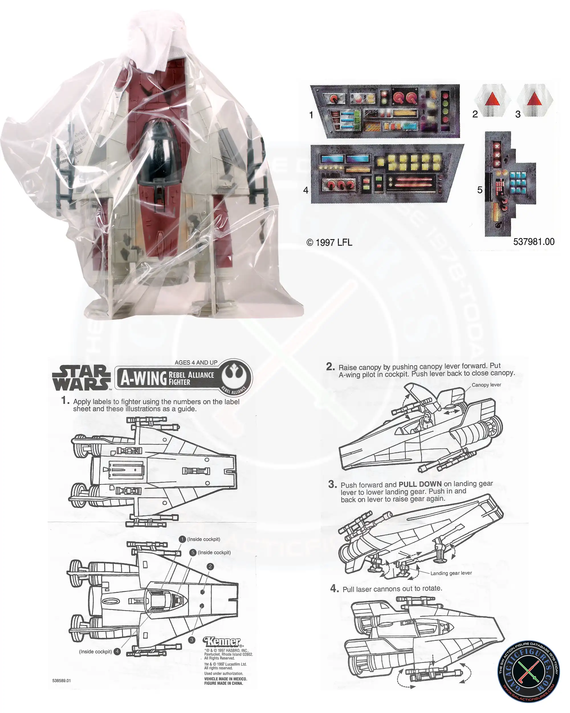 Power of the Force A-Wing fighter