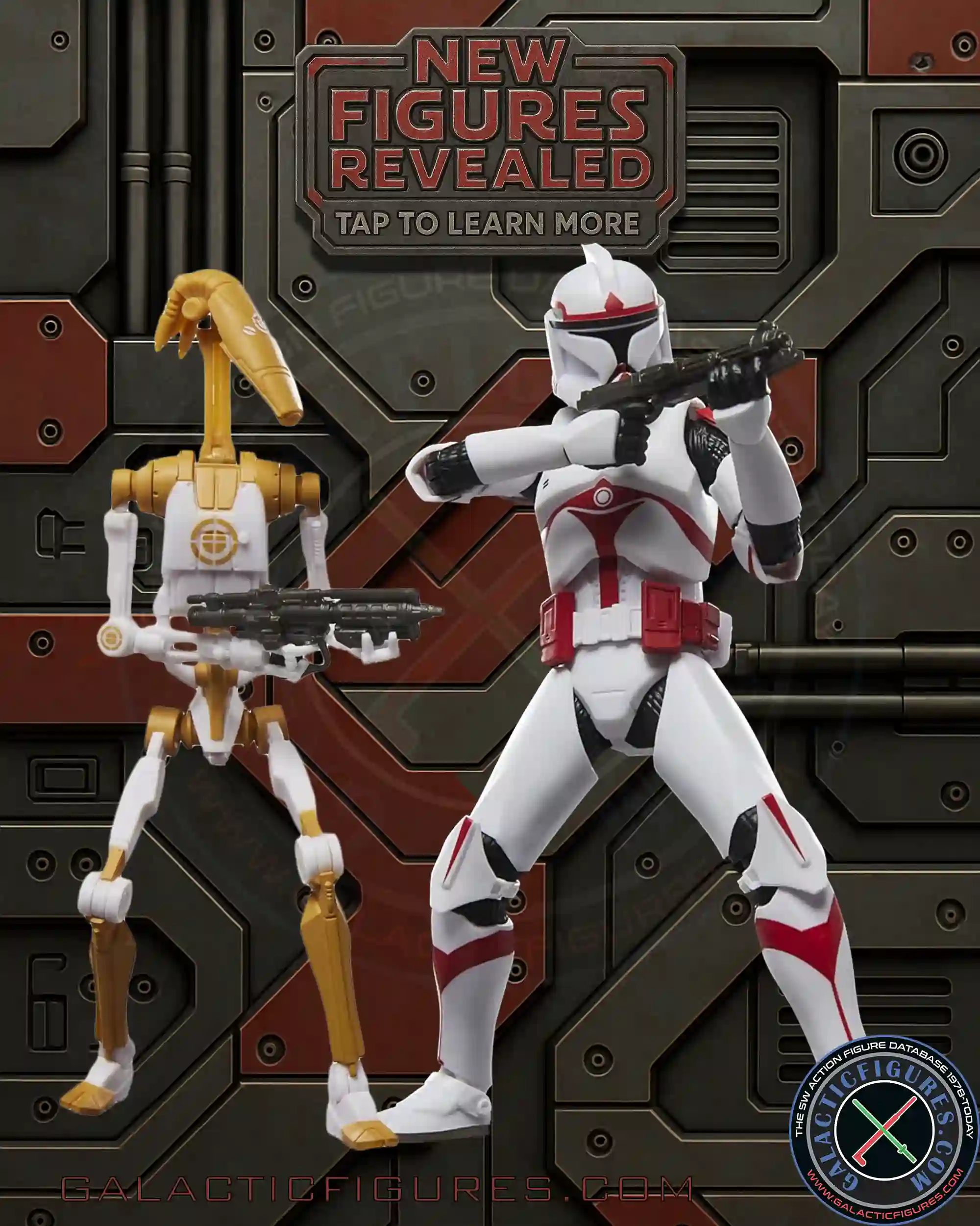 Black Series Phase I Clone Trooper (Coruscant Guard) & Battle Droid Officer (Training) Revealed