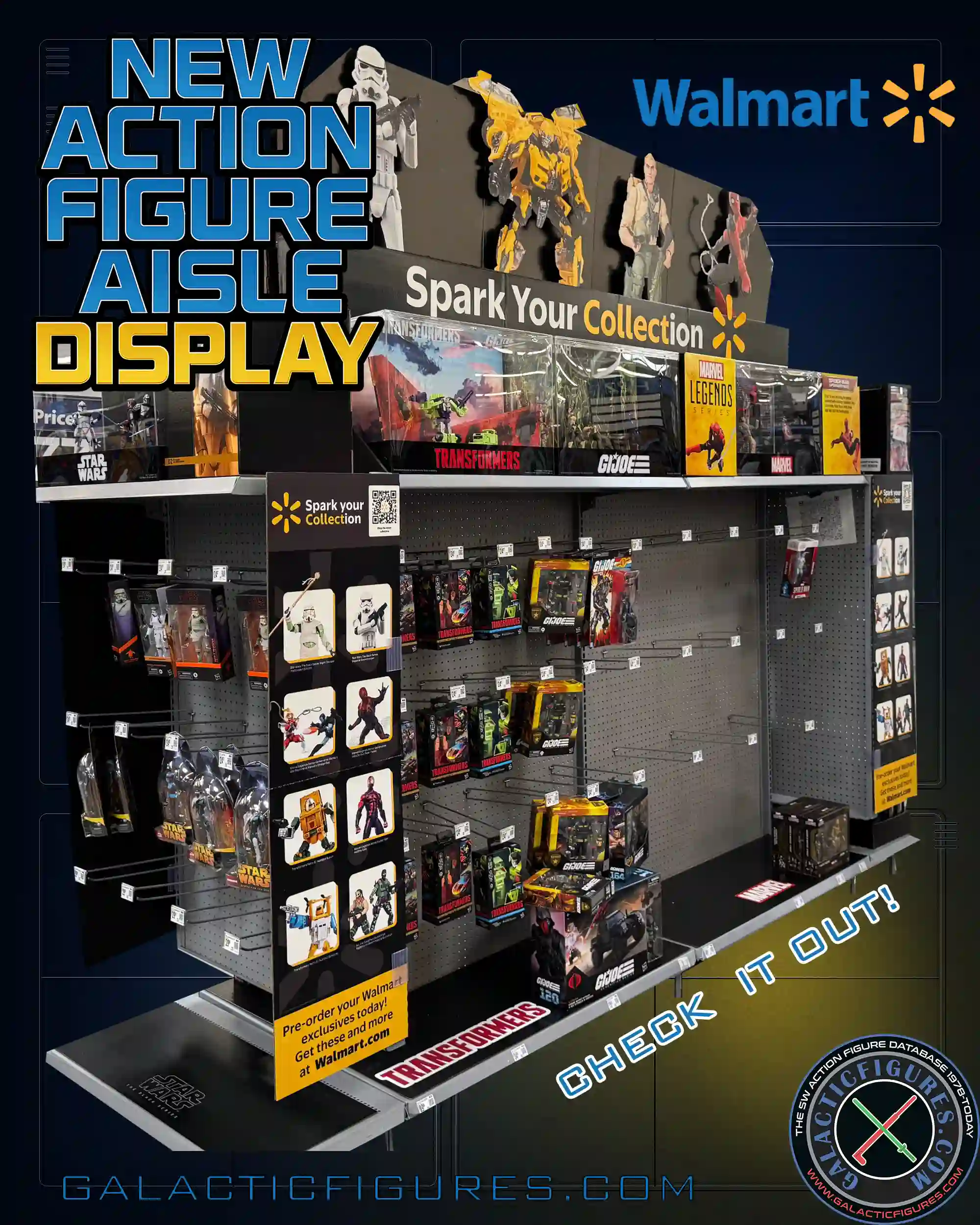 Spark Your Collection! Walmart's Action Figure Aisle Display!