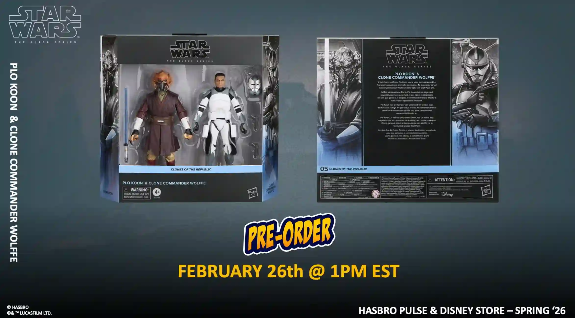 The Black Series Plo Koon & Clone Commander Wolffe