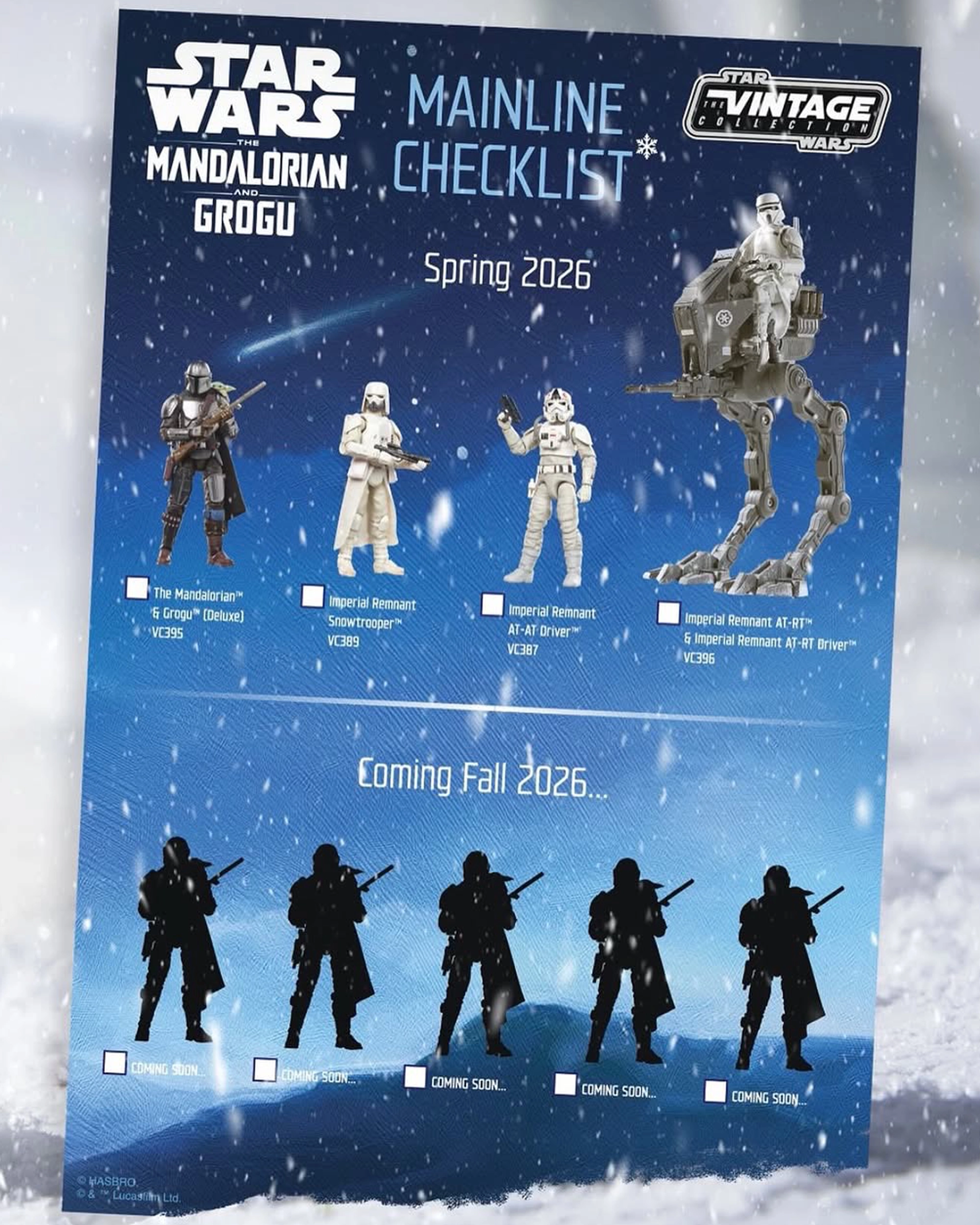 TVC Checklist Poster Mandalorian And Grogu