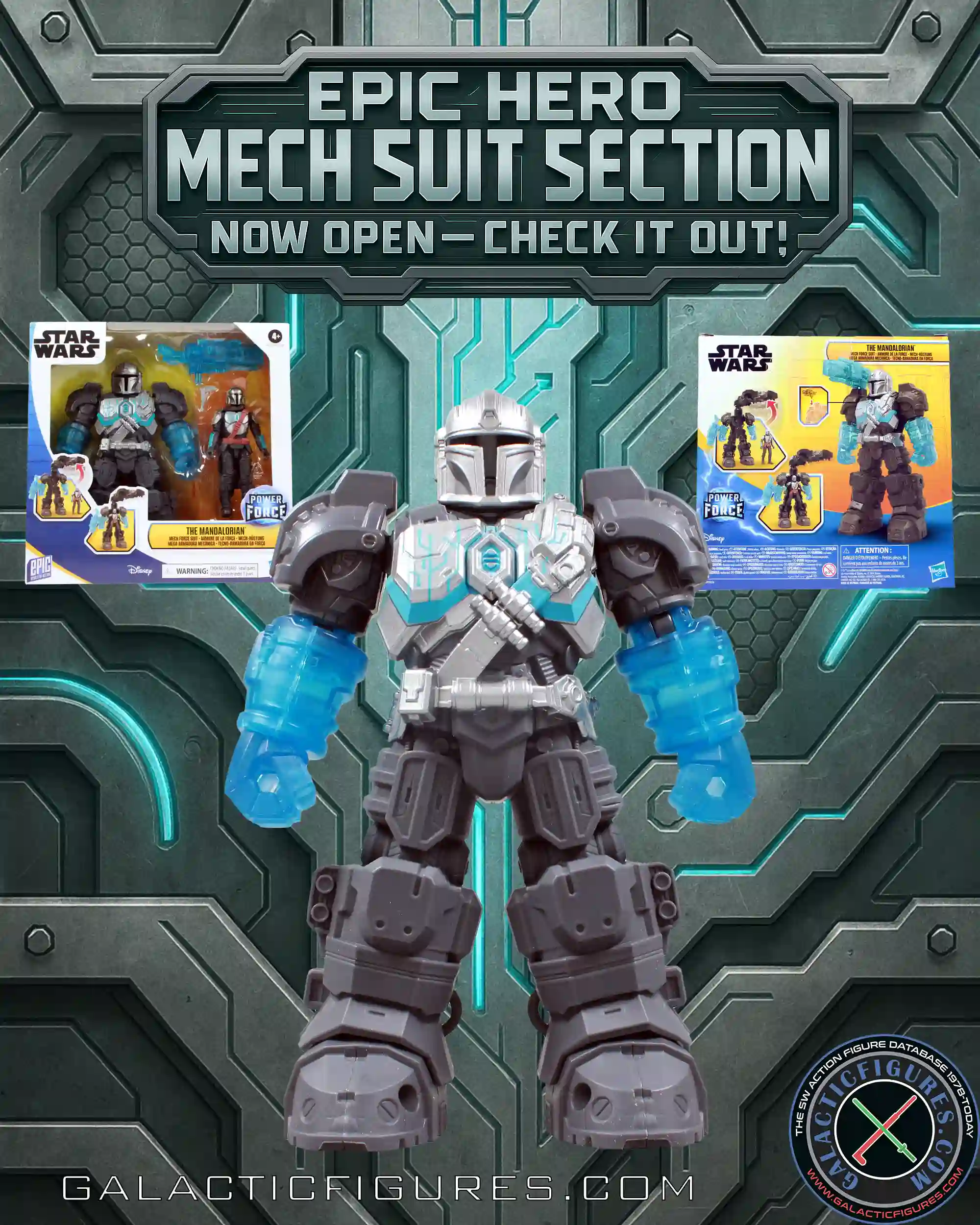 Epic Hero Series Mandalorian Mech Force Suit Archived