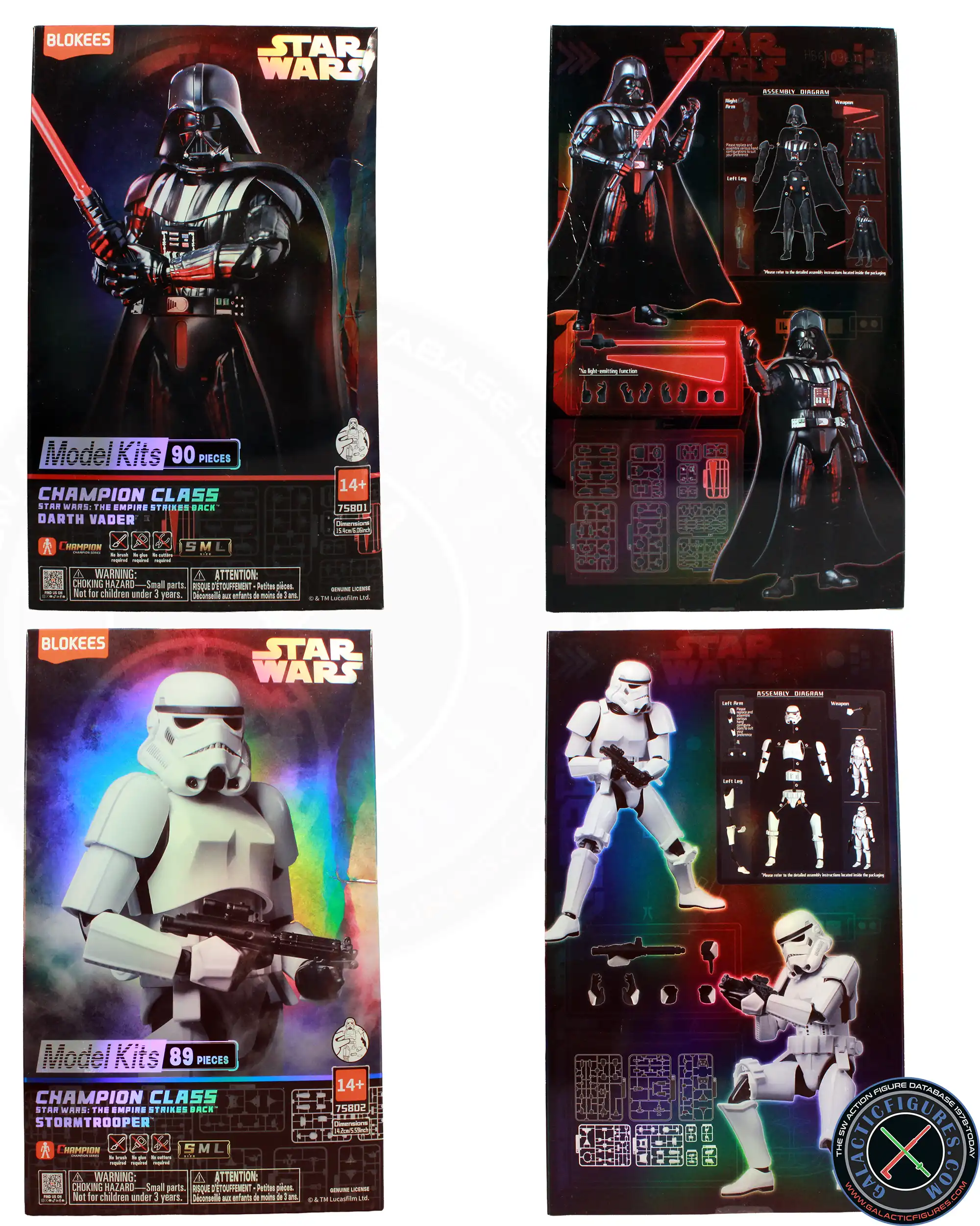 Blokees Darth Vader and Stormtrooper