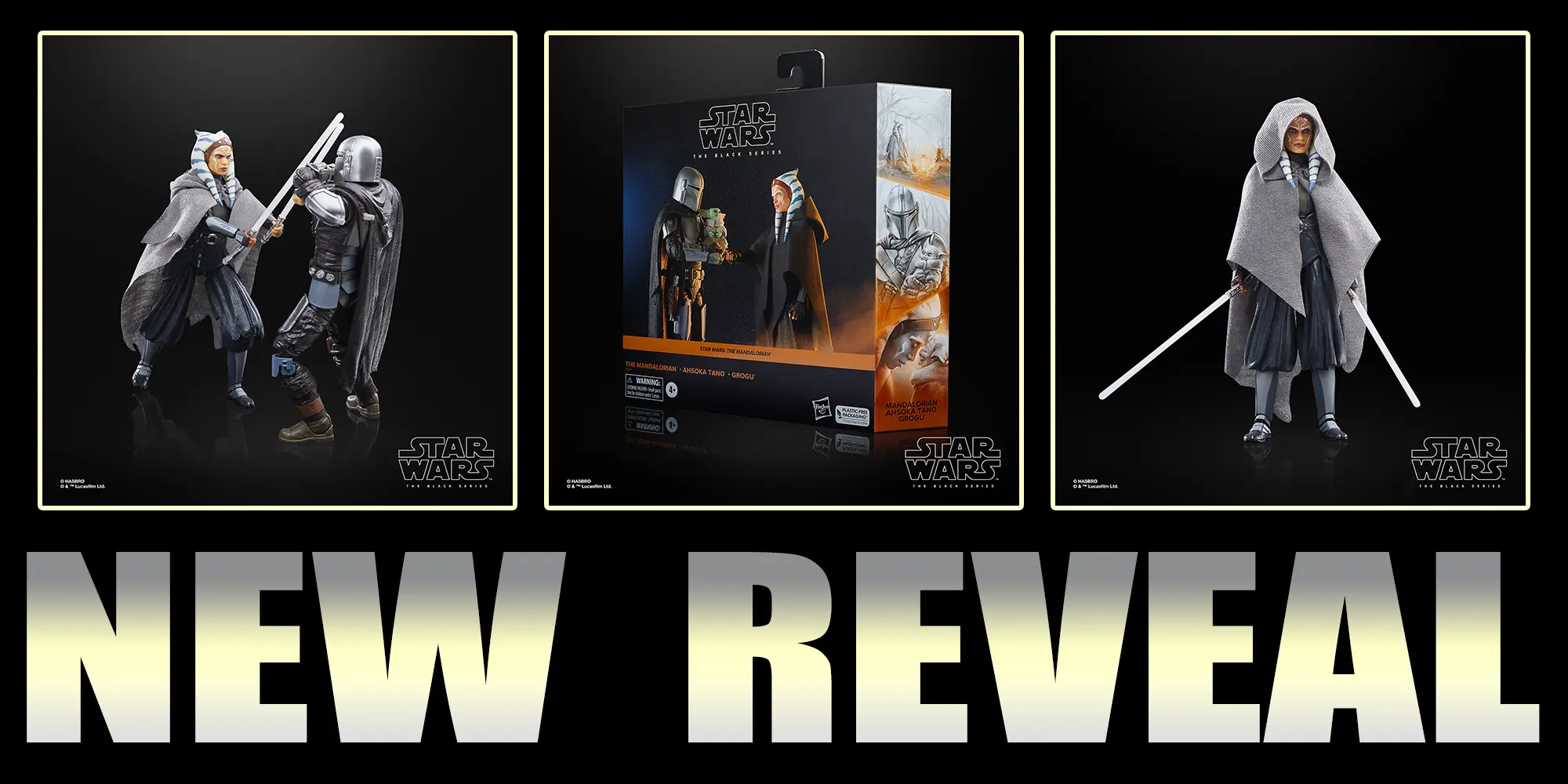 New Black Series 3-Pack Reveal! The Mandalorian, Ahsoka Tano, Grogu!