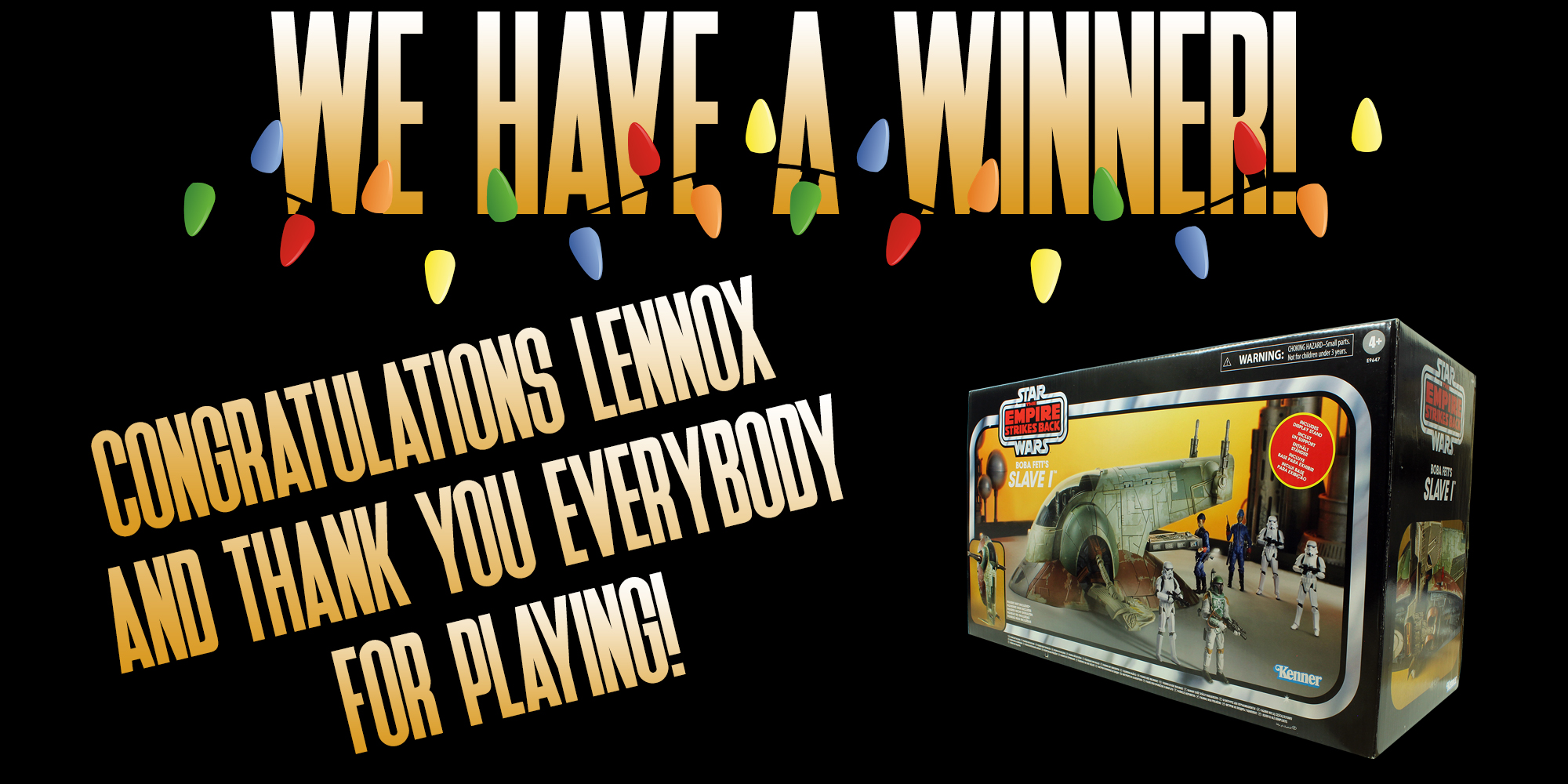 We Have A Winner!