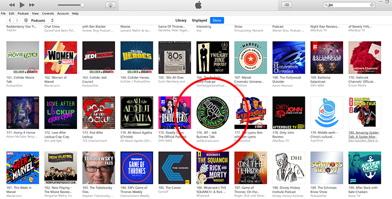 JBT in iTunes Charts